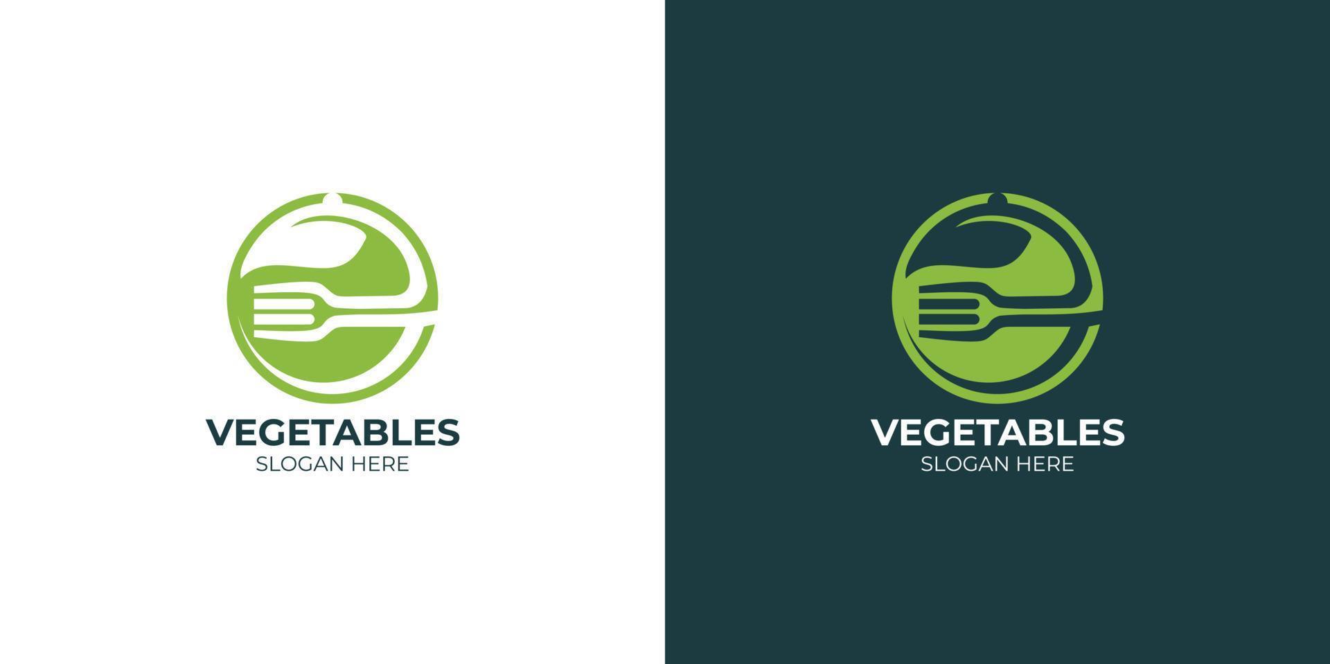moderne en minimalistische set met groentelogo's vector