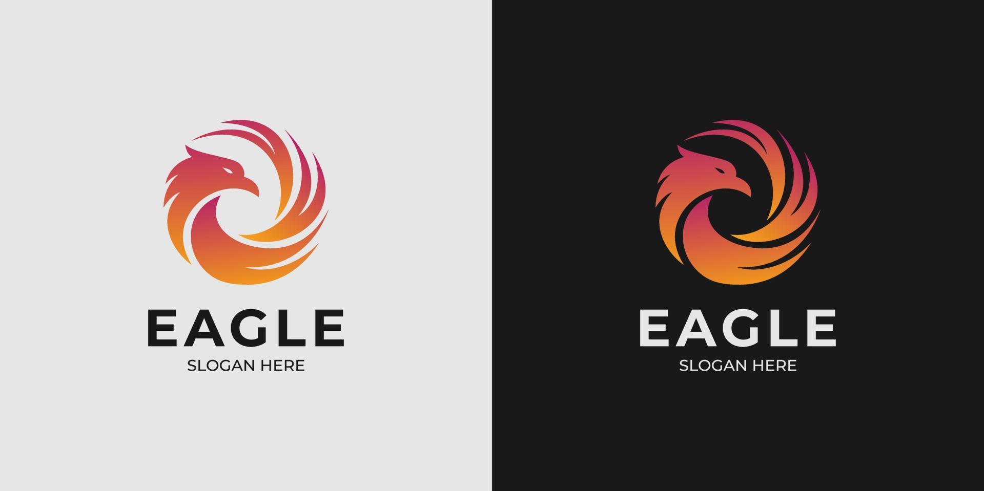 minimalistische adelaar-logoset met modern logo-ontwerp vector
