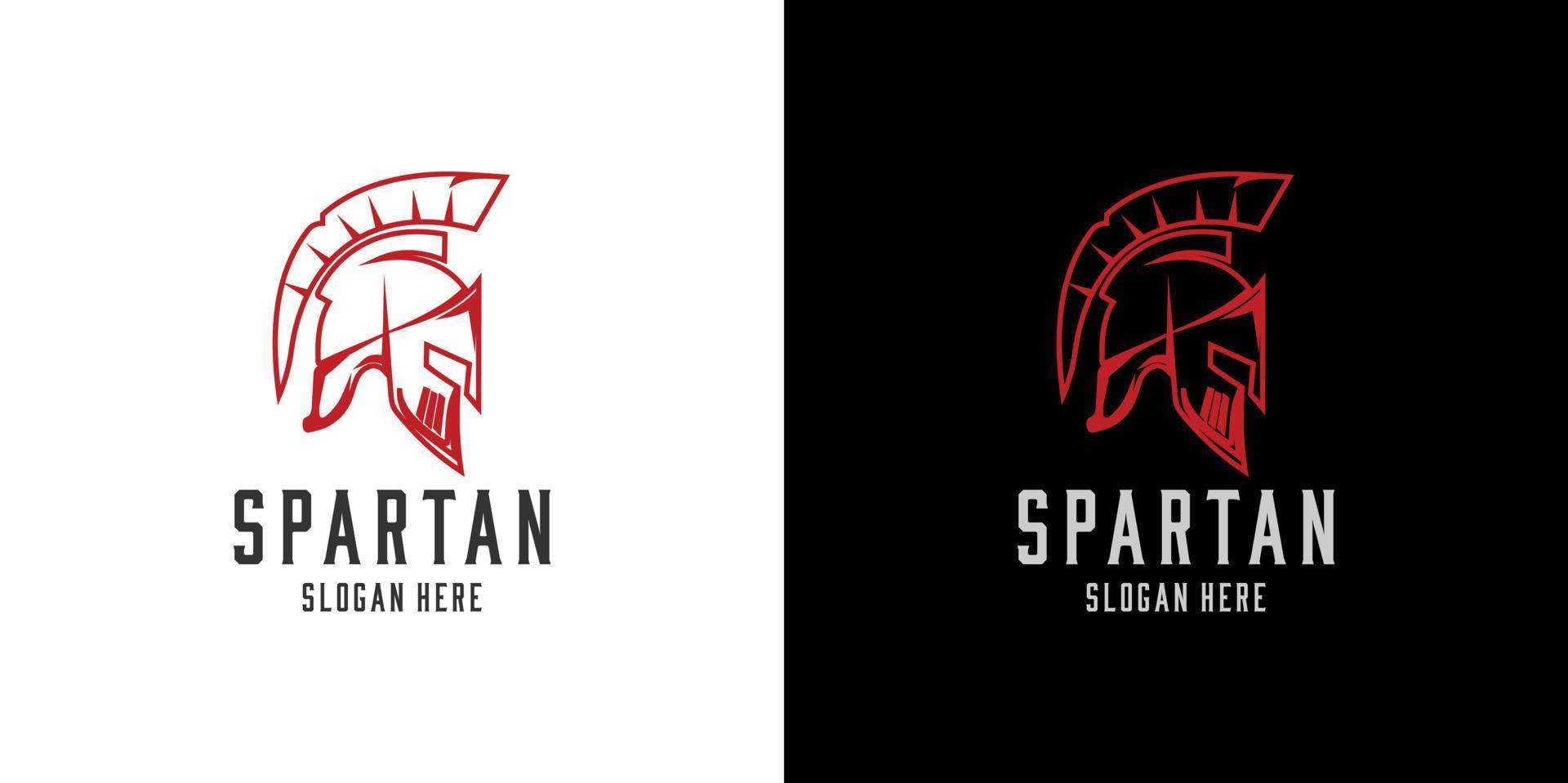 spartaans logo in lineaire en minimalistische stijl vector