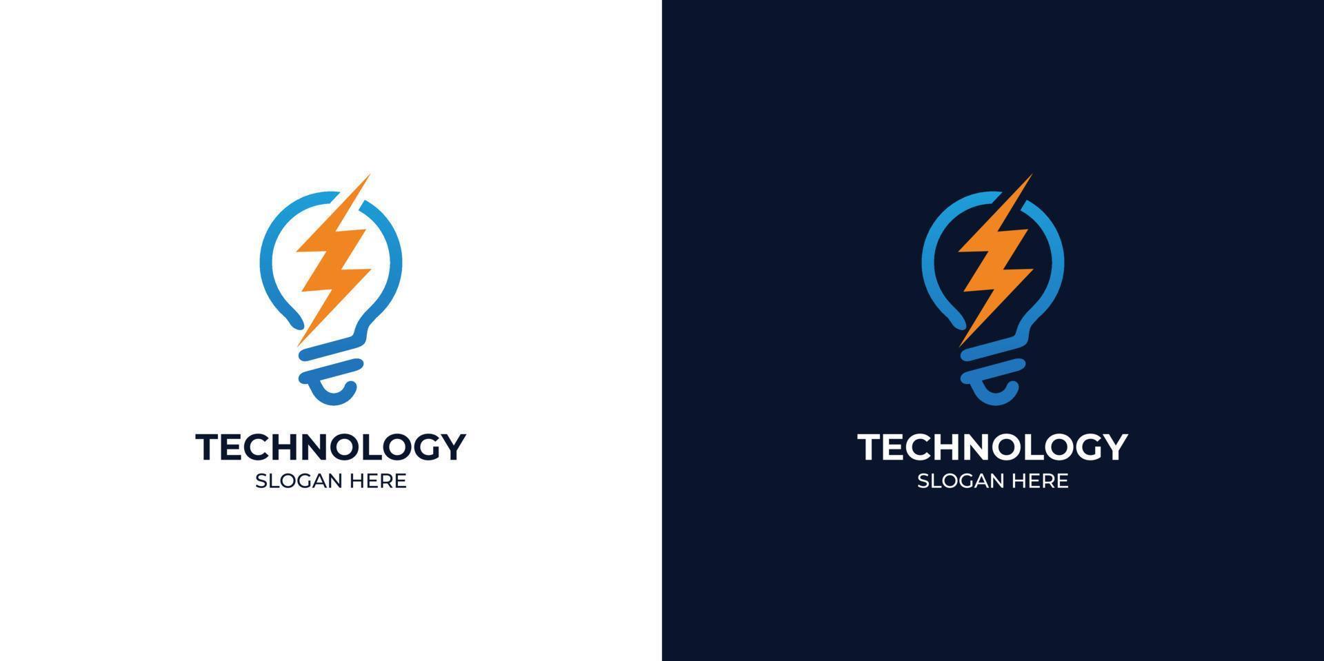 set combinatietechnologie-logo's met moderne stijlvolle energie vector