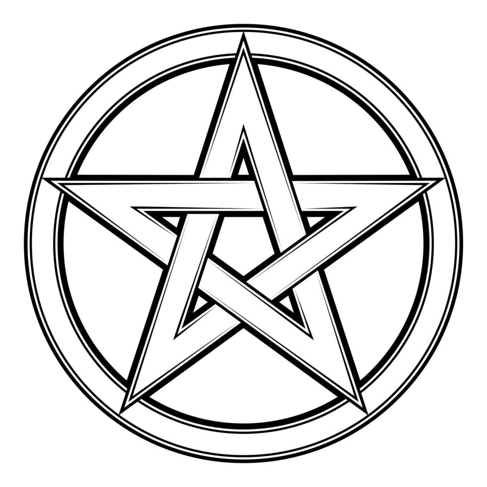 vector pentagram teken. pentagram-pictogram. esoterisch symbool