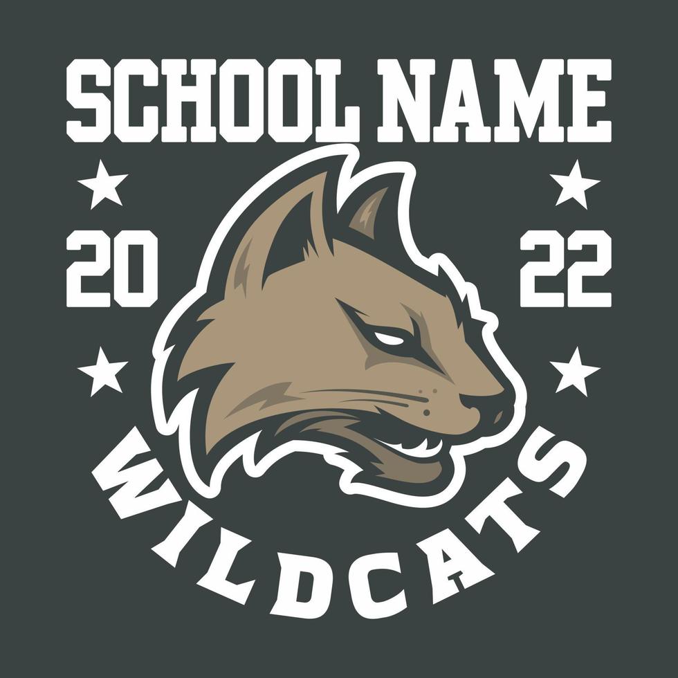 logo-ontwerp voor sportteam, toernooi, competitie of schoolmascotte vector
