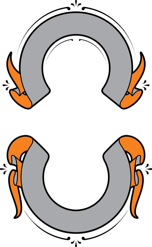 lintje. spandoek. heraldische ontwerpelementen geïsoleerd op een witte achtergrond vector