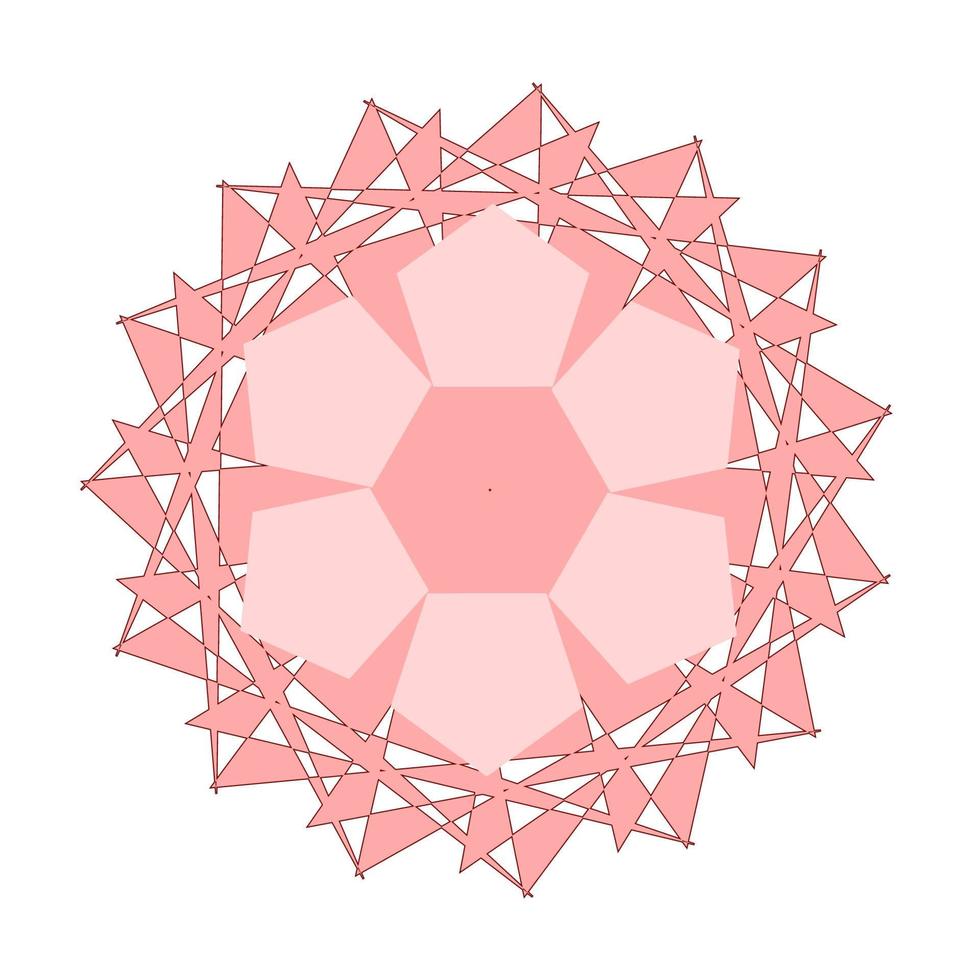 roze mandala-patroon vector