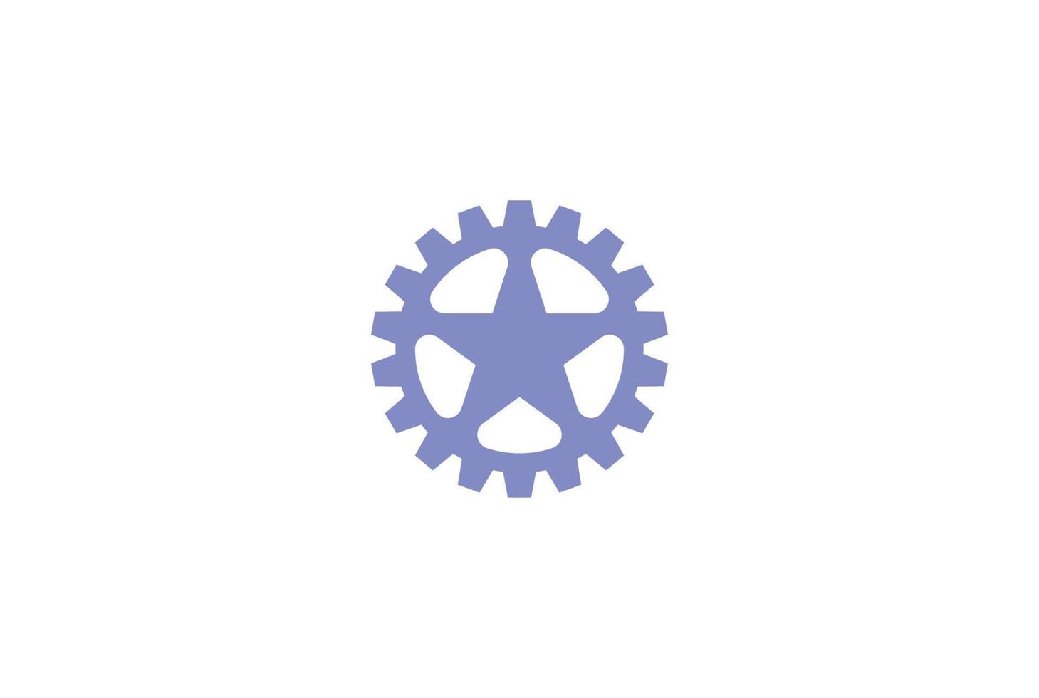eenvoudig minimalistisch tandwiel tandwiel voor industriële auto of fiets logo ontwerp vector