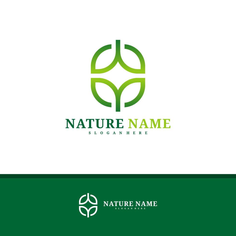 natuur logo ontwerp vector, creatieve blad logo concepten sjabloon illustratie. vector