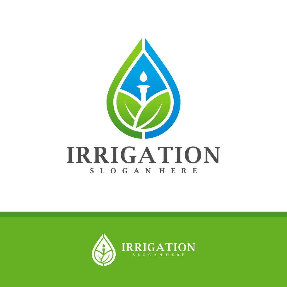 irrigatie logo ontwerp vector, creatieve irrigatie logo concepten sjabloon illustratie. vector