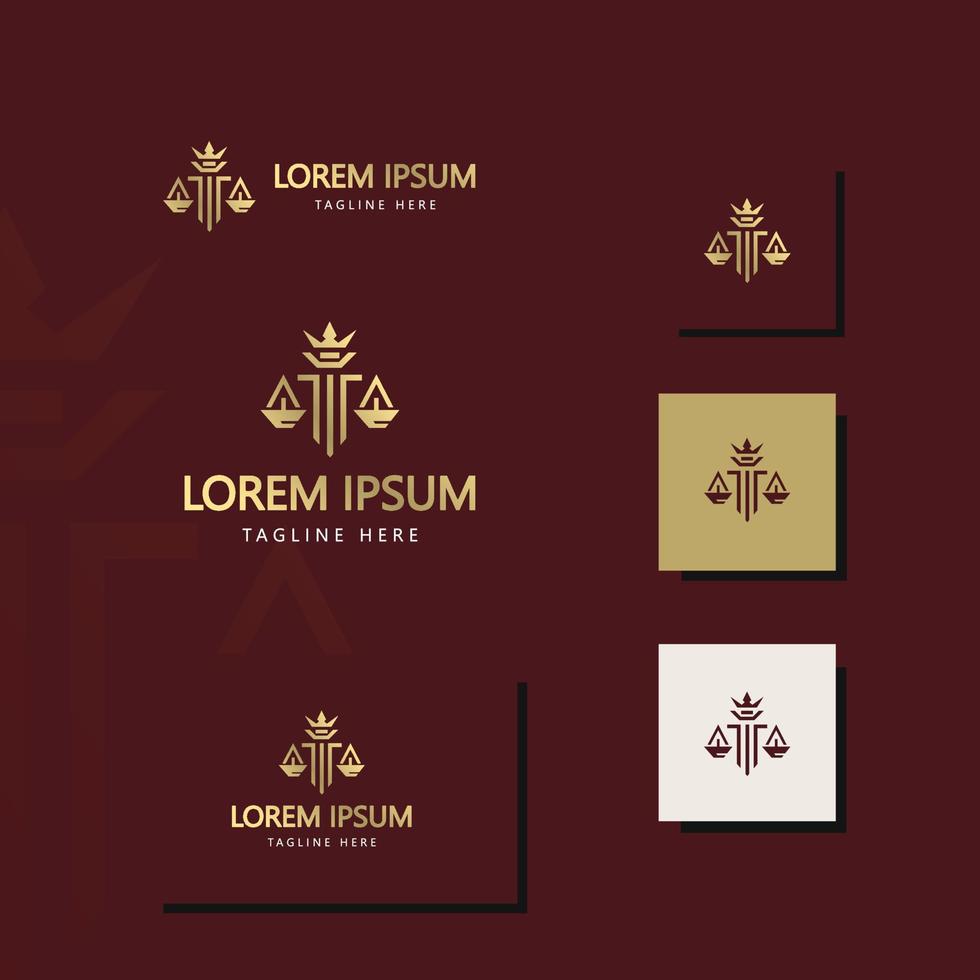 advocatenkantoor gouden luxe logo vector