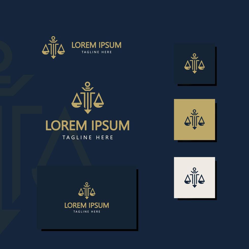 advocatenkantoor gouden luxe logo vector