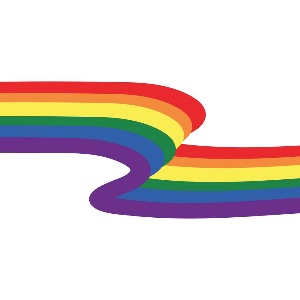 vectorillustratie van de lgbt-gemeenschap. veelkleurig regenbooglint. banner ontwikkelen. lgbtq-symbolen en kleuren vector