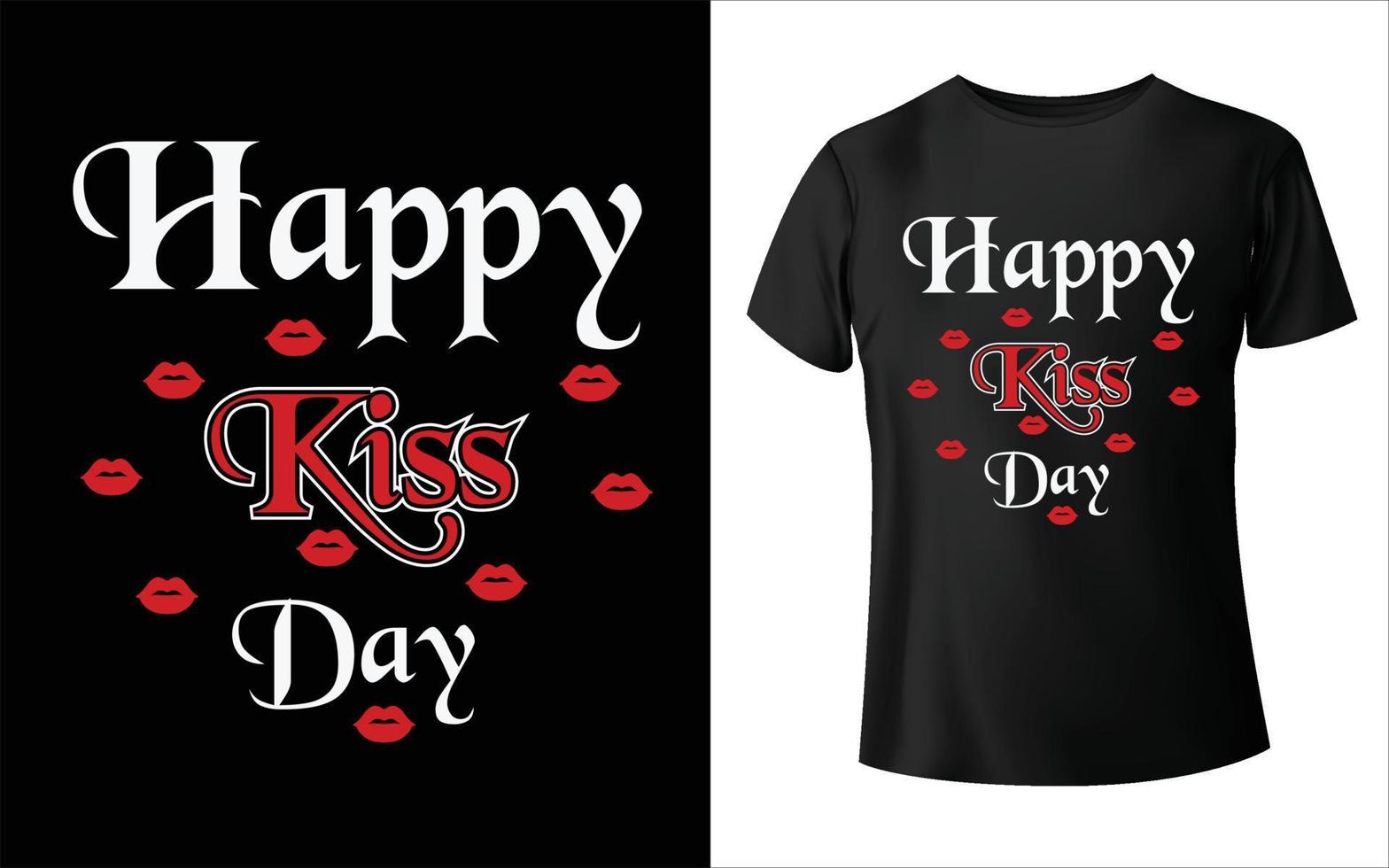 wereld kus dag t-shirt ontwerp gelukkig kus dag t-shirt ontwerp vector