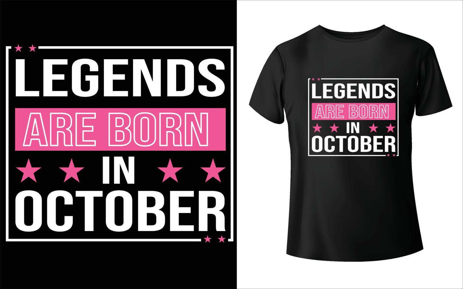 legendes worden geboren in de maand t-shirtontwerp, maand januari februari maart april mei juni juli augustus september oktober november december t-shirtontwerp vector