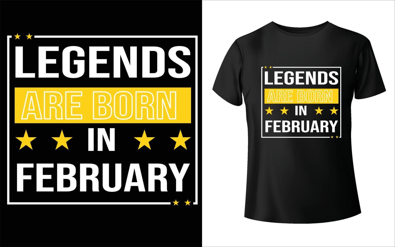 legendes worden geboren in de maand t-shirtontwerp, maand januari februari maart april mei juni juli augustus september oktober november december t-shirtontwerp vector