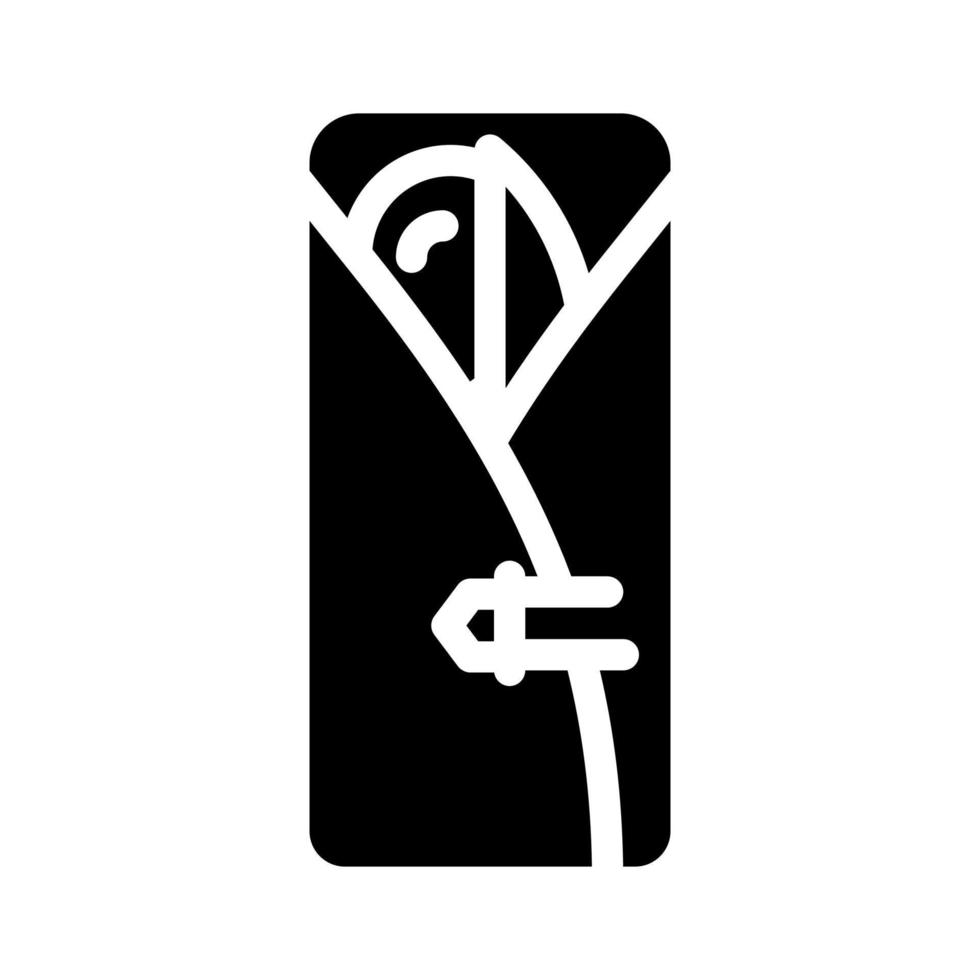 bestek gebruiksvoorwerp glyph pictogram vectorillustratie plat vector