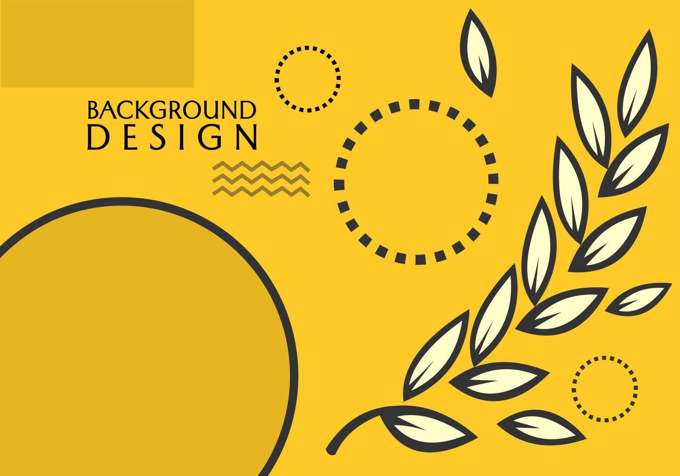 oranje kleur abstracte achtergrond met blad elementen. plat ontwerp voor banner, poster, website vector