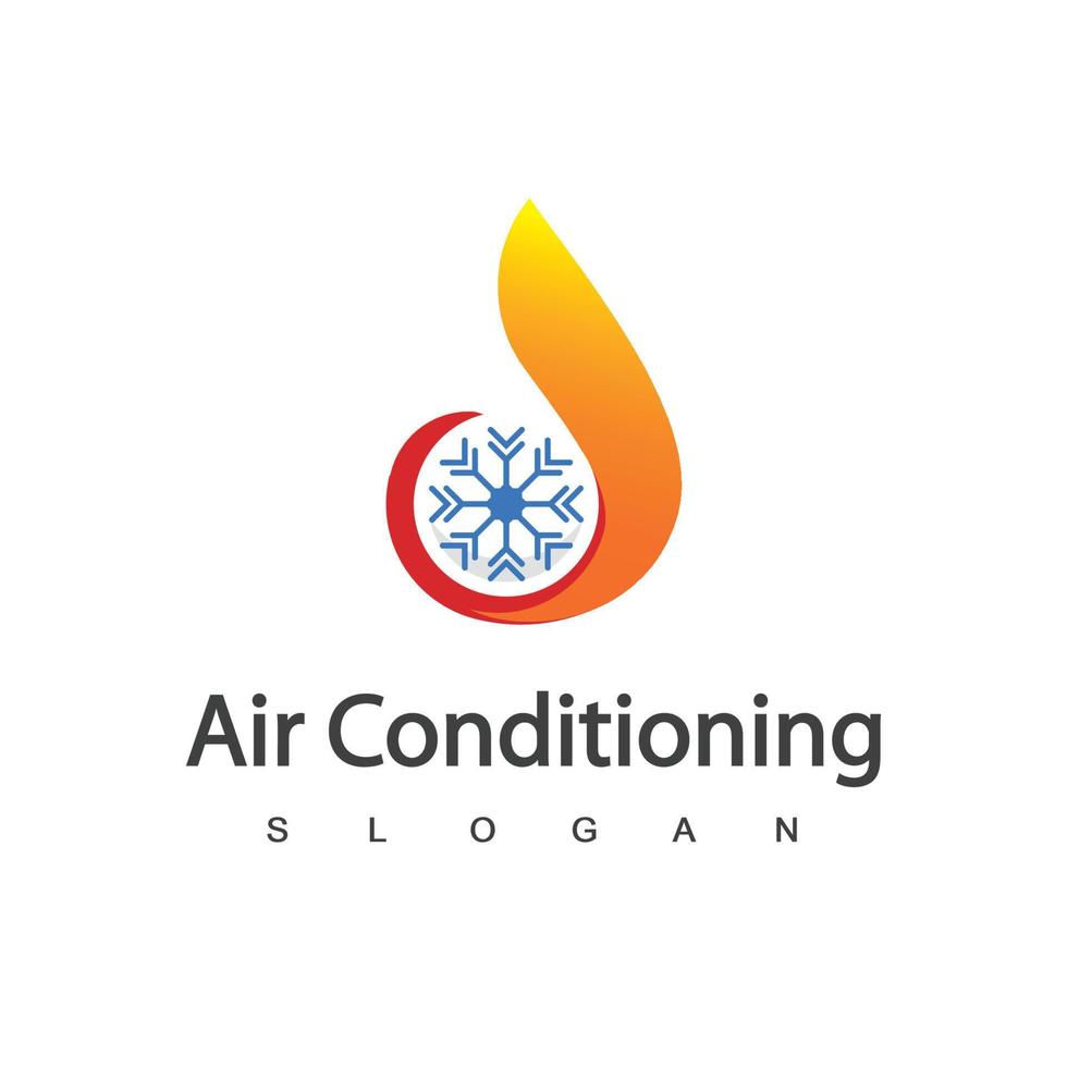 airconditioning logo, hvac logo concept vector