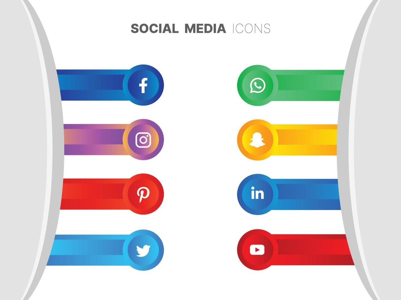 social media iconen vector