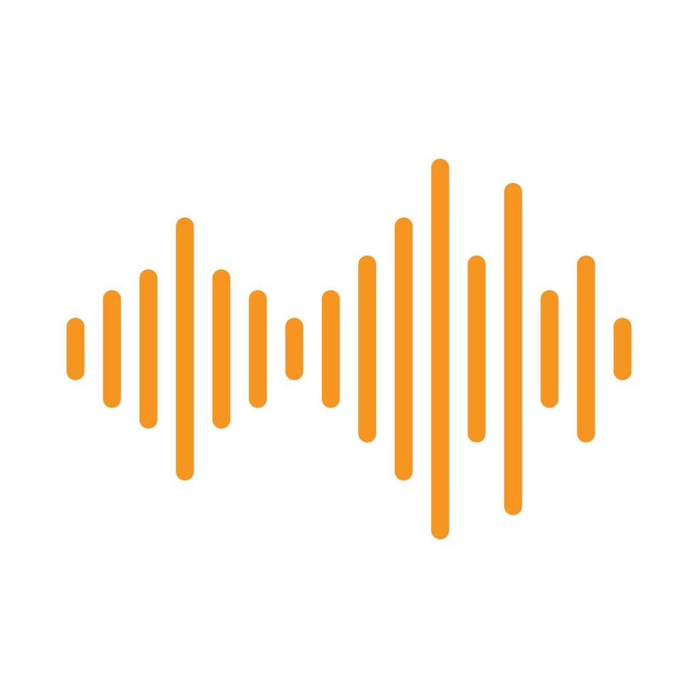 eps10 oranje vector geluidsgolf lijn pictogram in eenvoudige platte trendy stijl geïsoleerd op een witte achtergrond