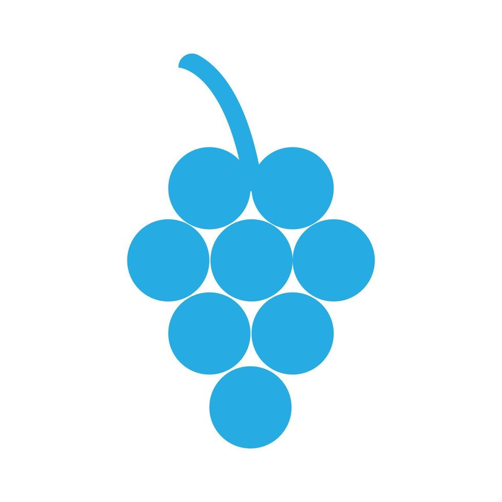 eps10 blauwe vector druiven solide pictogram in eenvoudige platte trendy moderne stijl geïsoleerd op een witte achtergrond