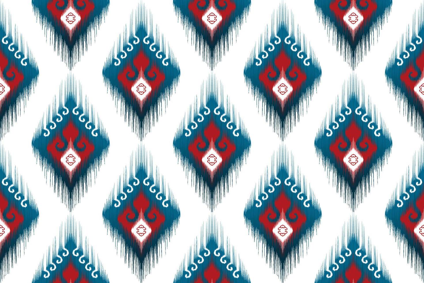 ikat etnisch naadloos patroonontwerp. tribal boho inheemse etnische Turkije traditionele borduurwerk vector achtergrond. azteekse stof tapijt mandala ornamenten textiel decoraties behang