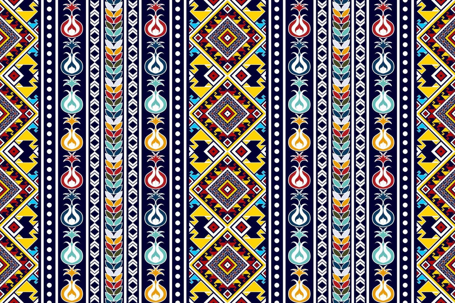 ikat etnisch naadloos textielpatroonontwerp. Azteekse stof tapijt mandala ornamenten textiel decoraties behang. tribal boho inheemse Turkije traditionele borduurwerk vector achtergrond.