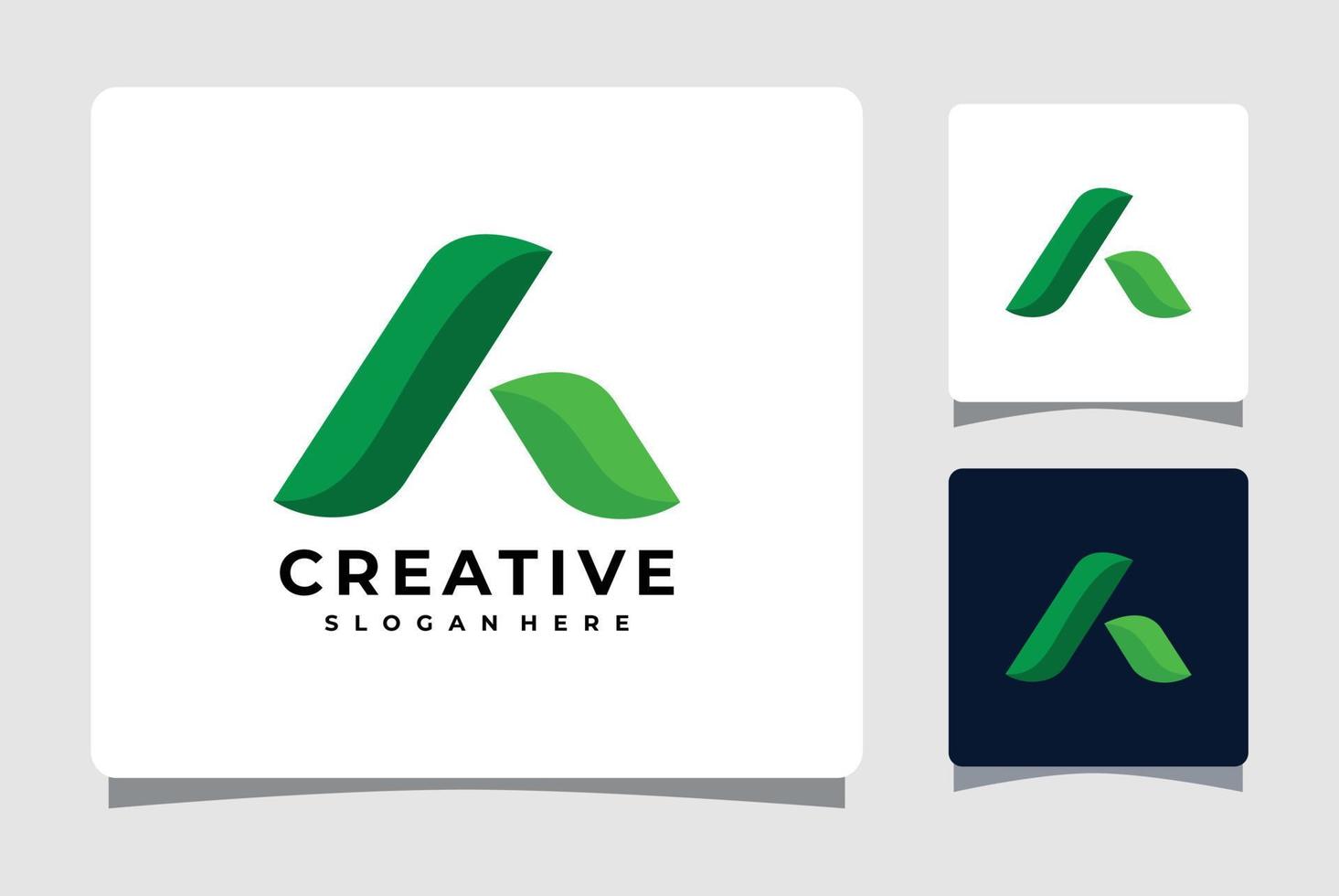 brief een blad logo sjabloonontwerp inspiratie vector