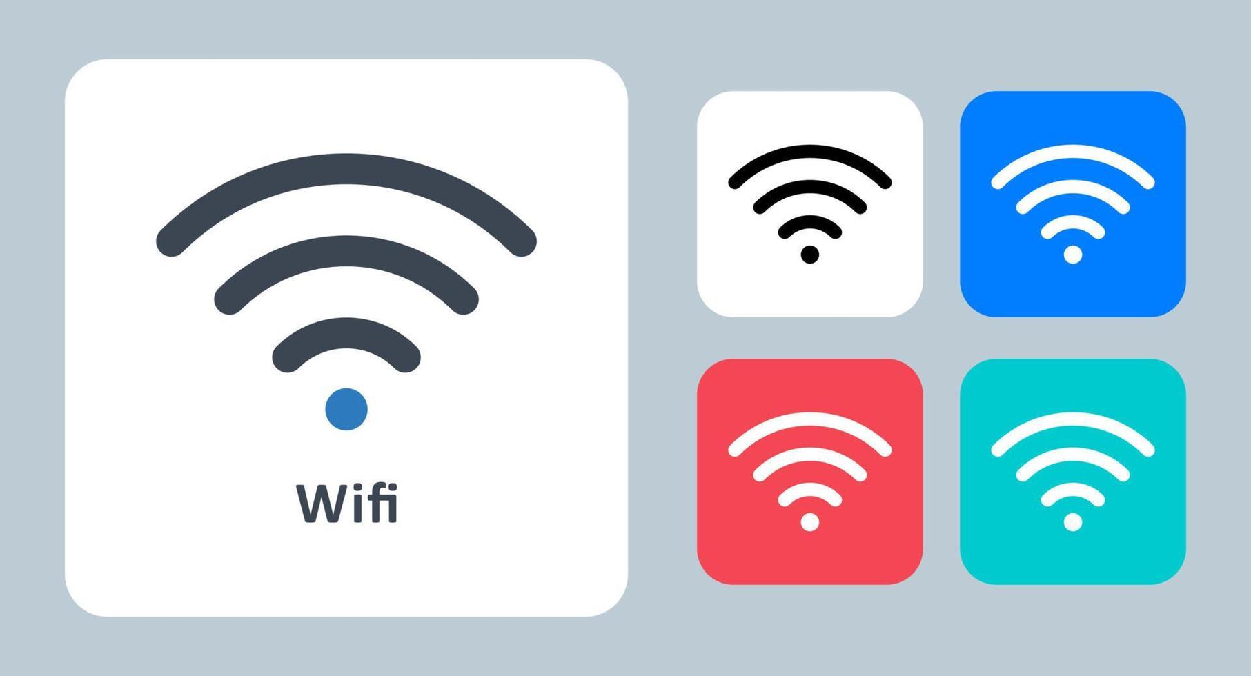 wifi-pictogram - vectorillustratie. wifi, draadloos, signaal, internet, netwerk, verbinding, communicatie, verbinding maken, lijn, omtrek, plat, pictogrammen. vector