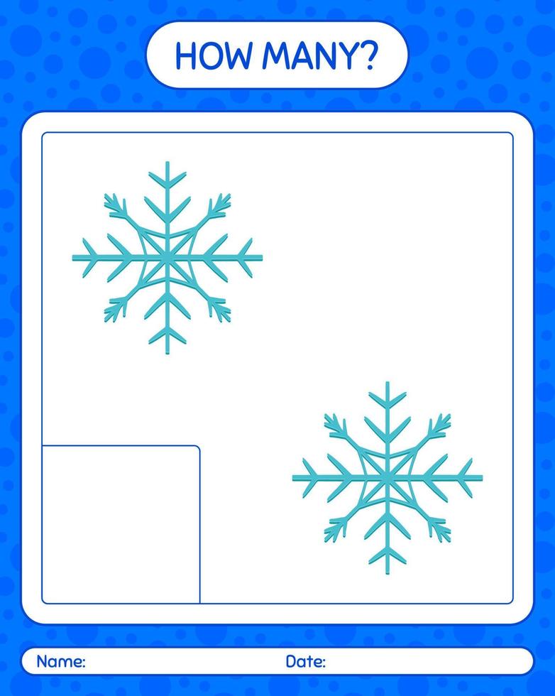 hoeveel tellen spel met sneeuwpop. werkblad voor kleuters, activiteitenblad voor kinderen vector