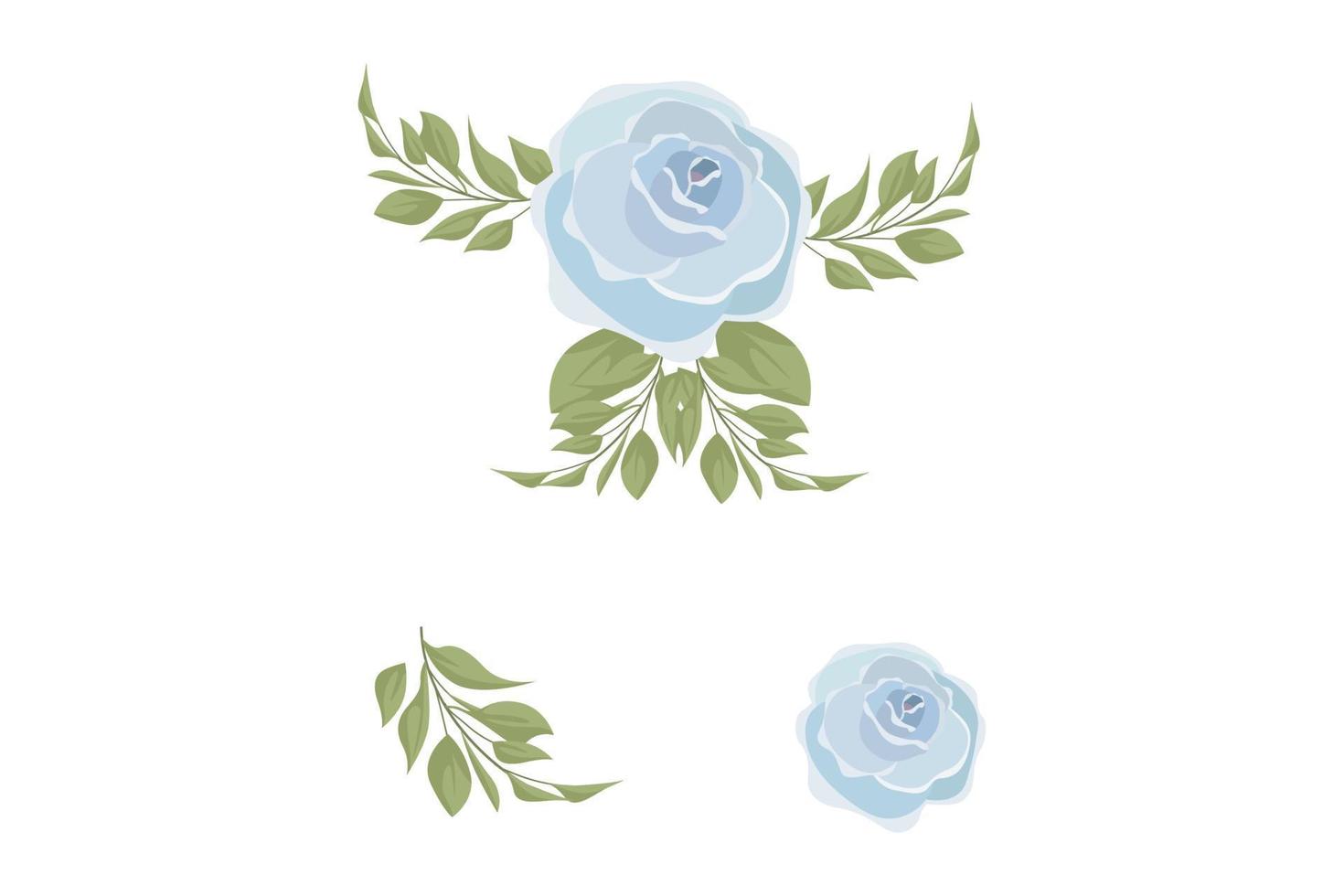 een verscheidenheid aan kleurrijke arrangementen van prachtige bladeren en bloemen vector