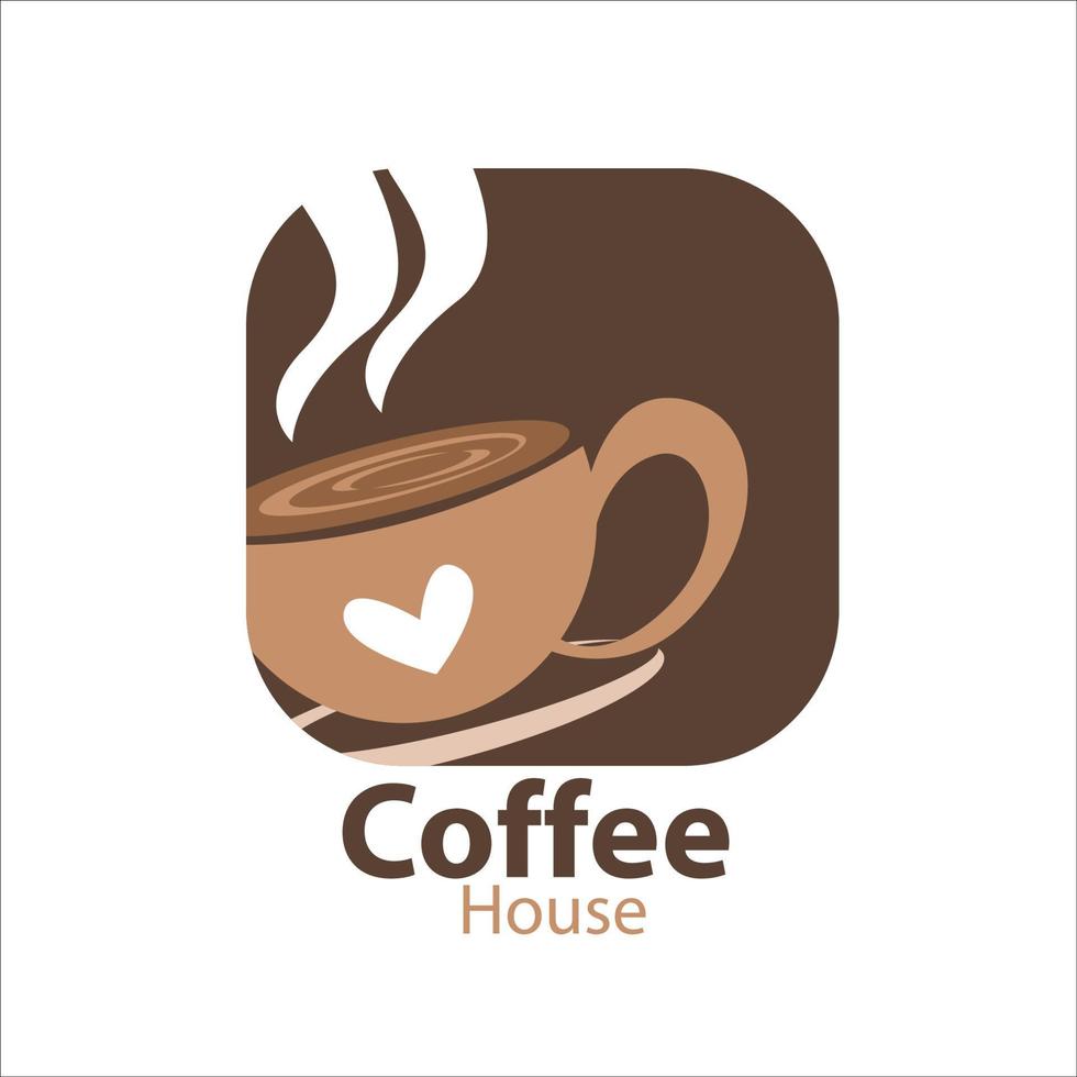 elegant logo voor uw coffeeshop vector