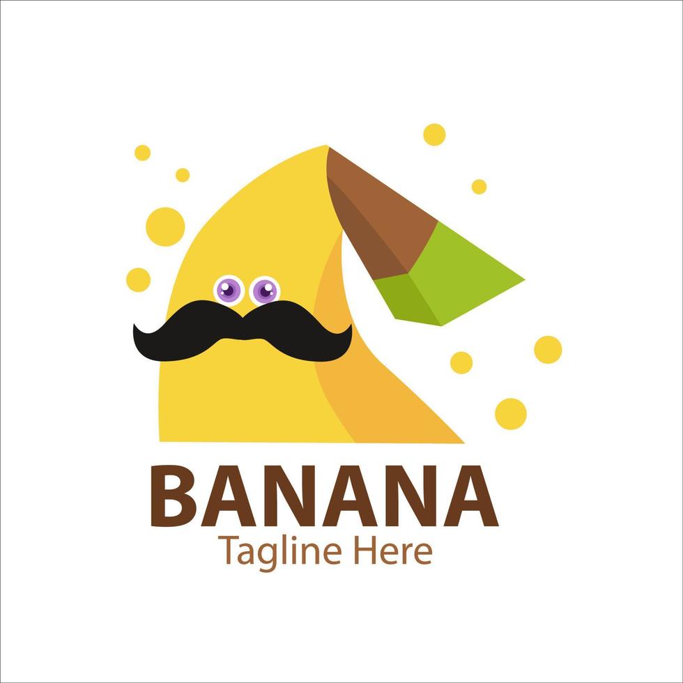 logo voor uw bedrijf met schattig bananenkarakter vector