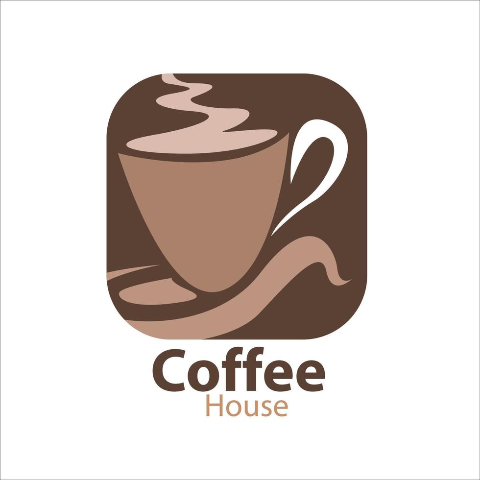 elegant logo voor uw coffeeshop vector