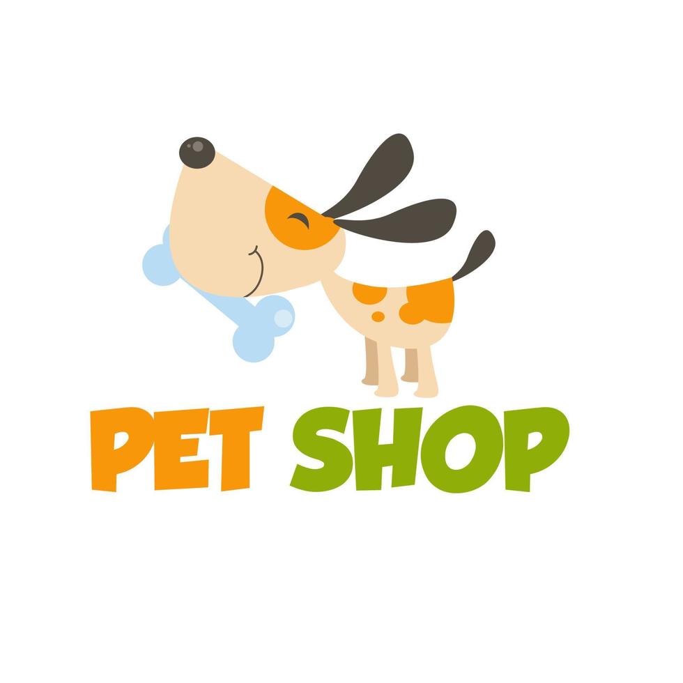 schattig logo voor uw dierenwinkel vector