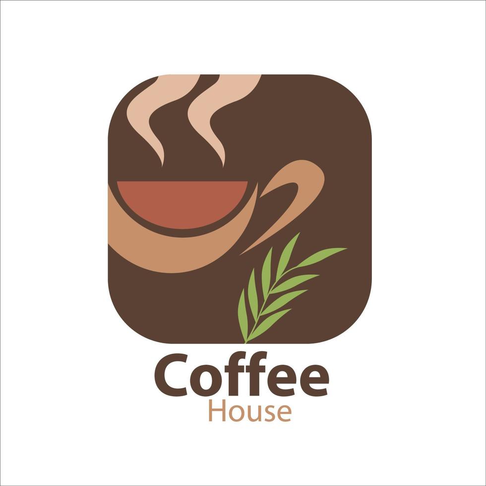 elegant logo voor uw coffeeshop vector