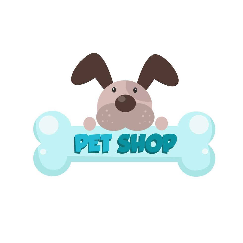 schattig logo voor uw dierenwinkel vector