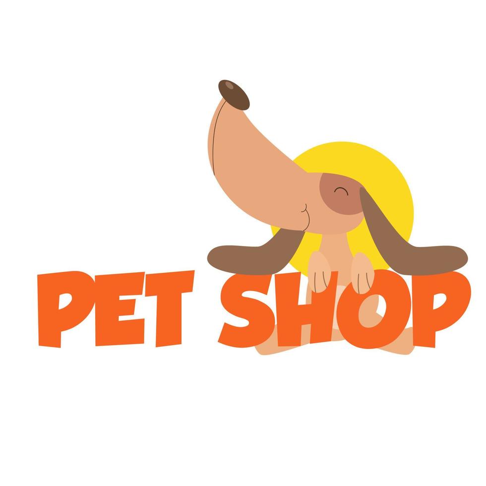 schattig logo voor uw dierenwinkel vector