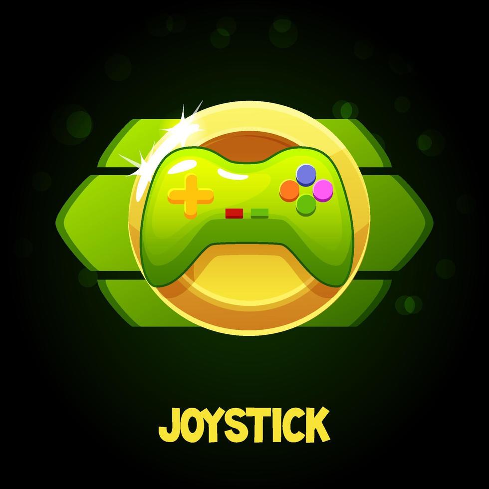 joystickpictogram voor game-ui. groen voetzoolpictogram. vectorillustratie joystick voor computerspelletjes, gamepad voor entertainment. vector