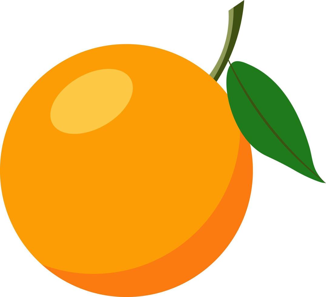 oranje pictogram. sinaasappel op een witte achtergrond. vectorillustratie. vector