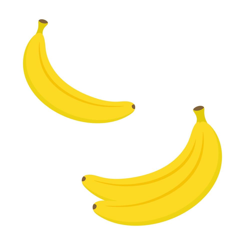 bananen in vlakke stijl. banaan pictogrammen. vectorillustratie. vector