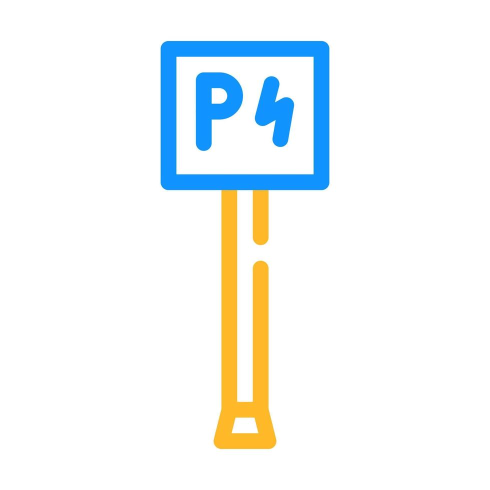 parkeren voor elektrische auto's kleur pictogram vectorillustratie vector