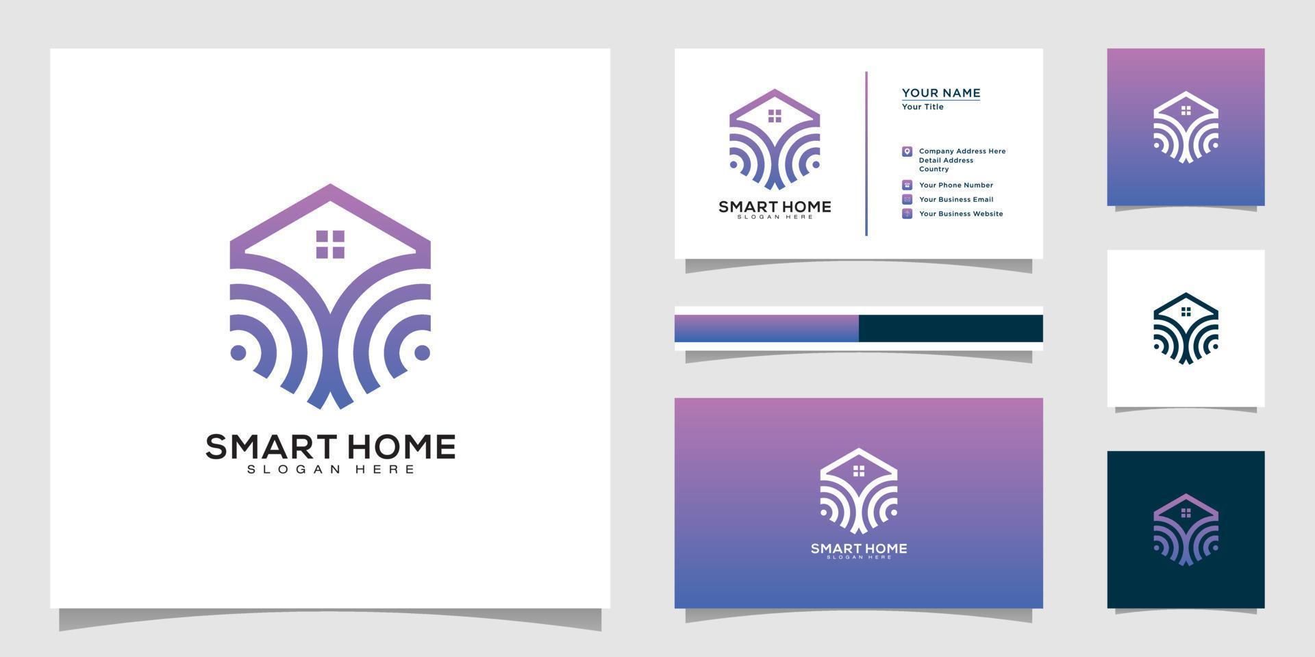 slimme huis logo vector ontwerpsjabloon
