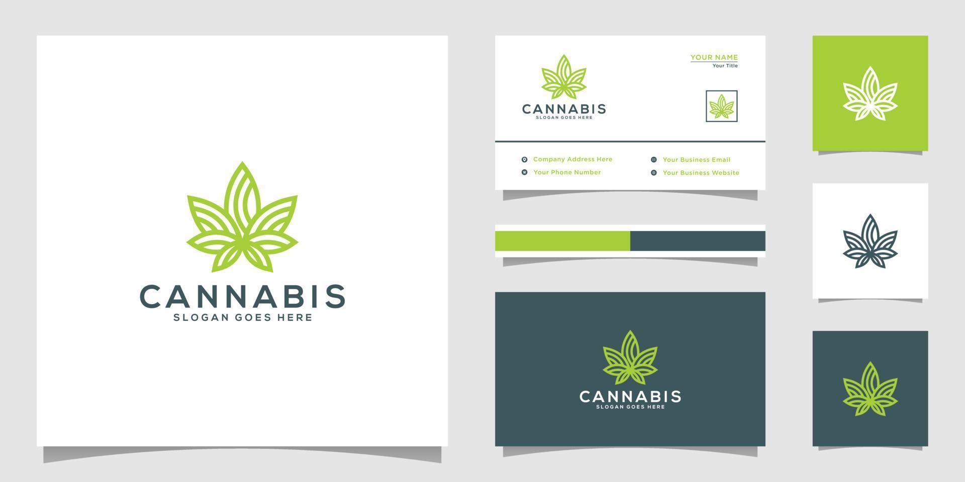 cannabis marihuana blad logo vector