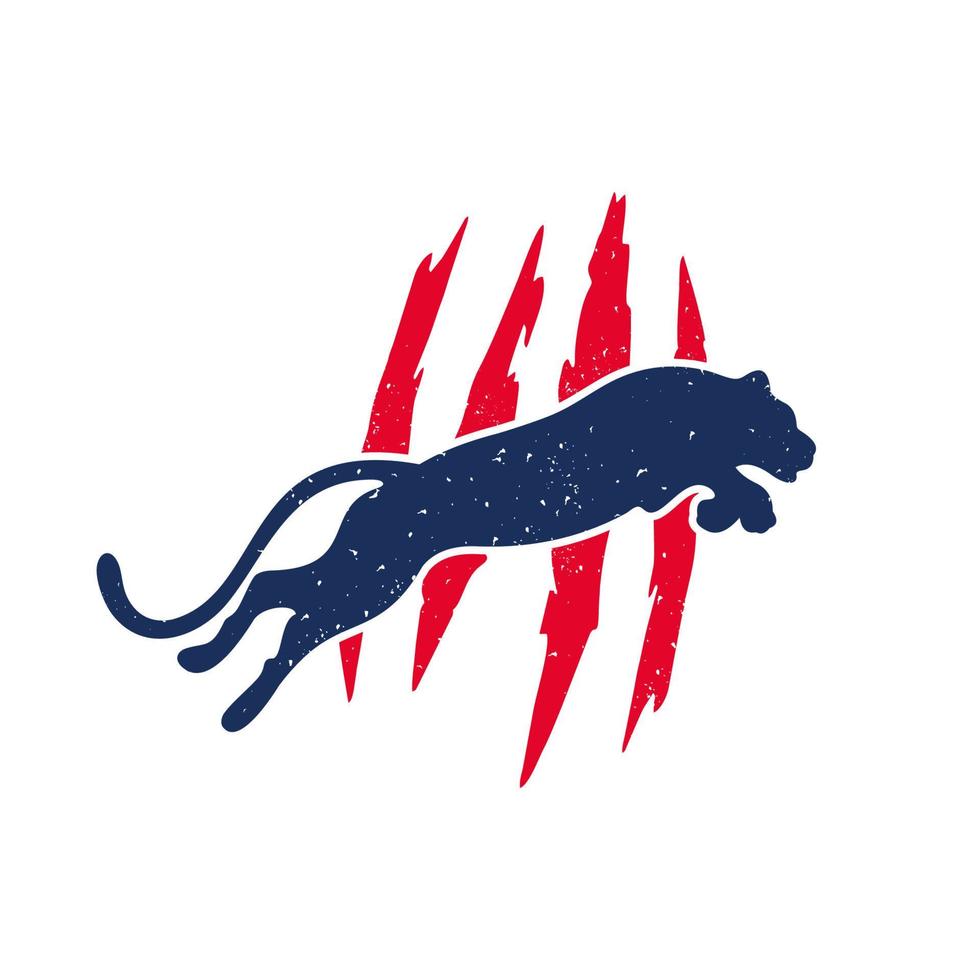 silhouet van jaguar luipaard puma leeuw panter cheetah tijger logo ontwerp vector