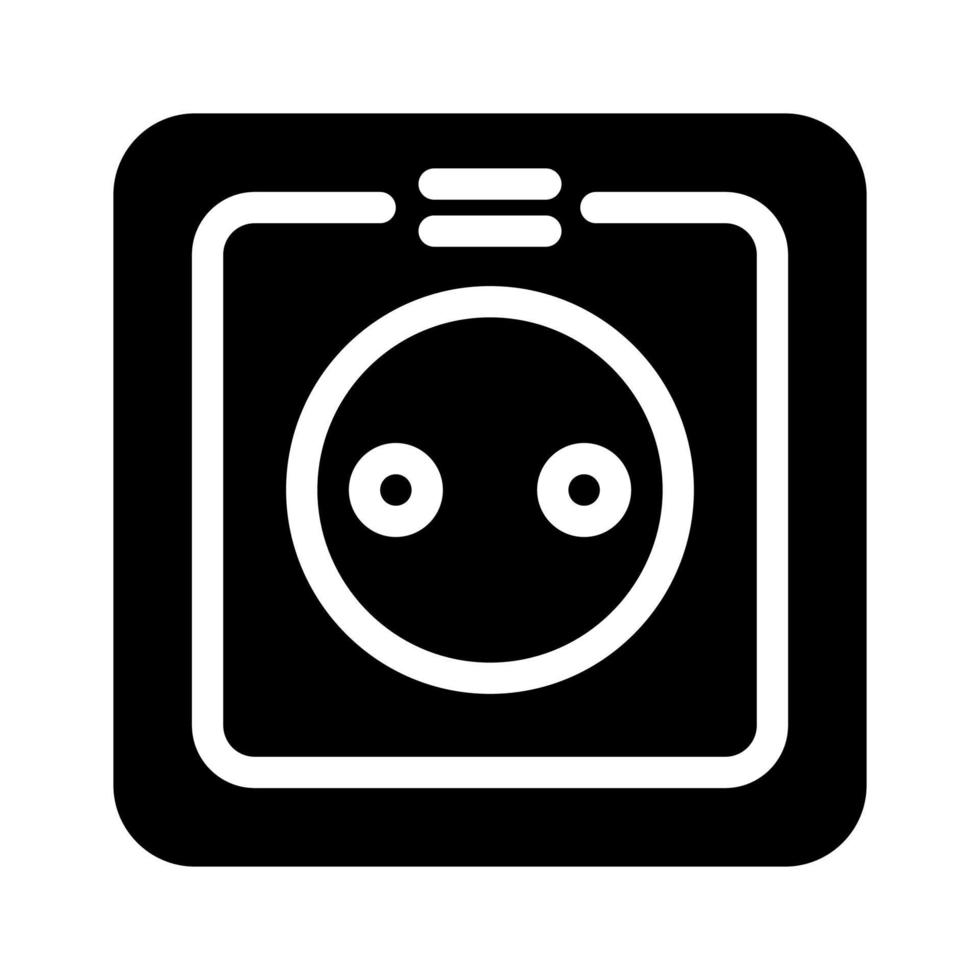 dc power glyph pictogram vectorillustratie vector