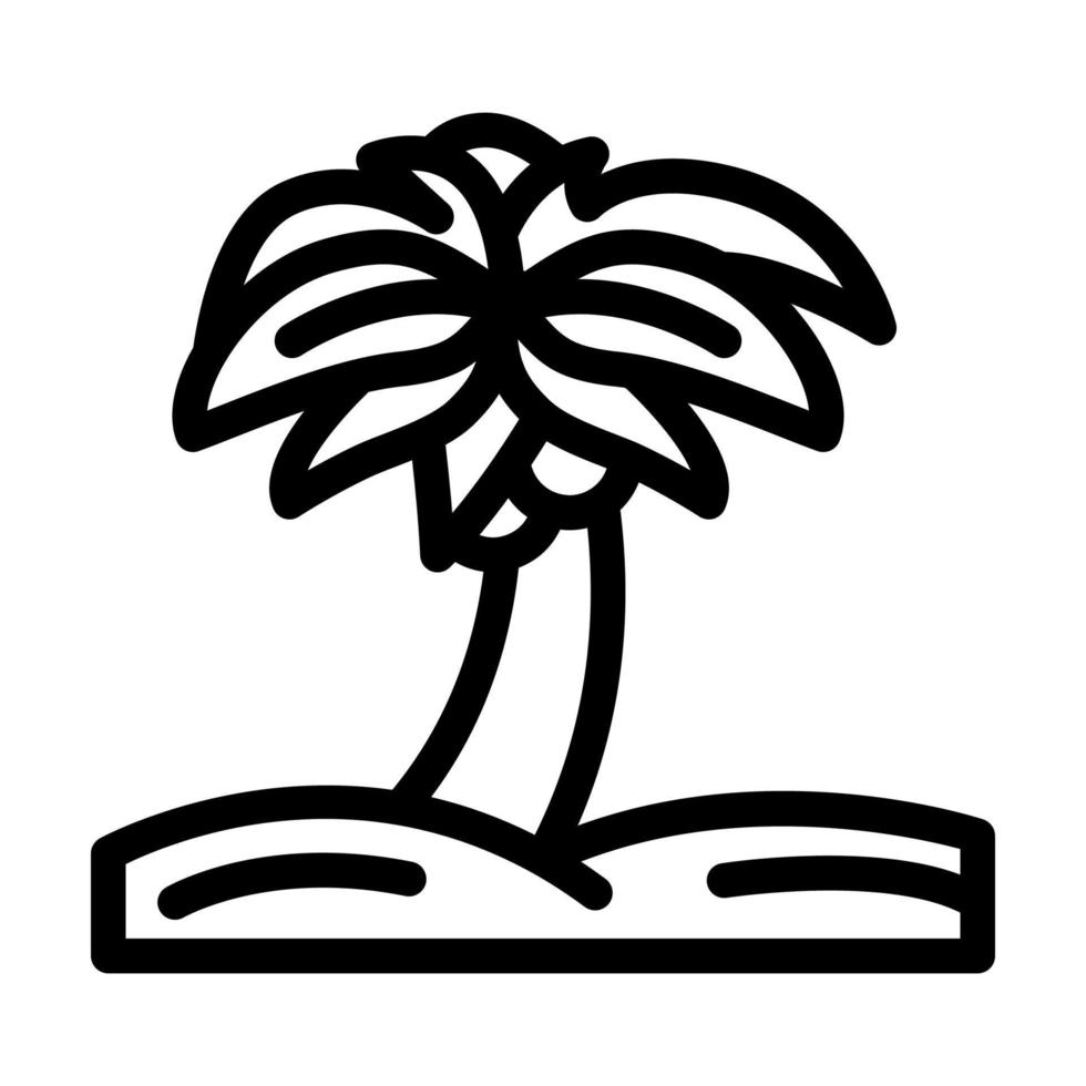 palmboom lijn pictogram vectorillustratie vector