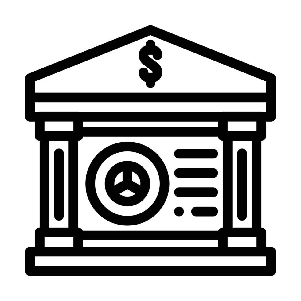 storten passief inkomen van bank lijn pictogram vectorillustratie vector