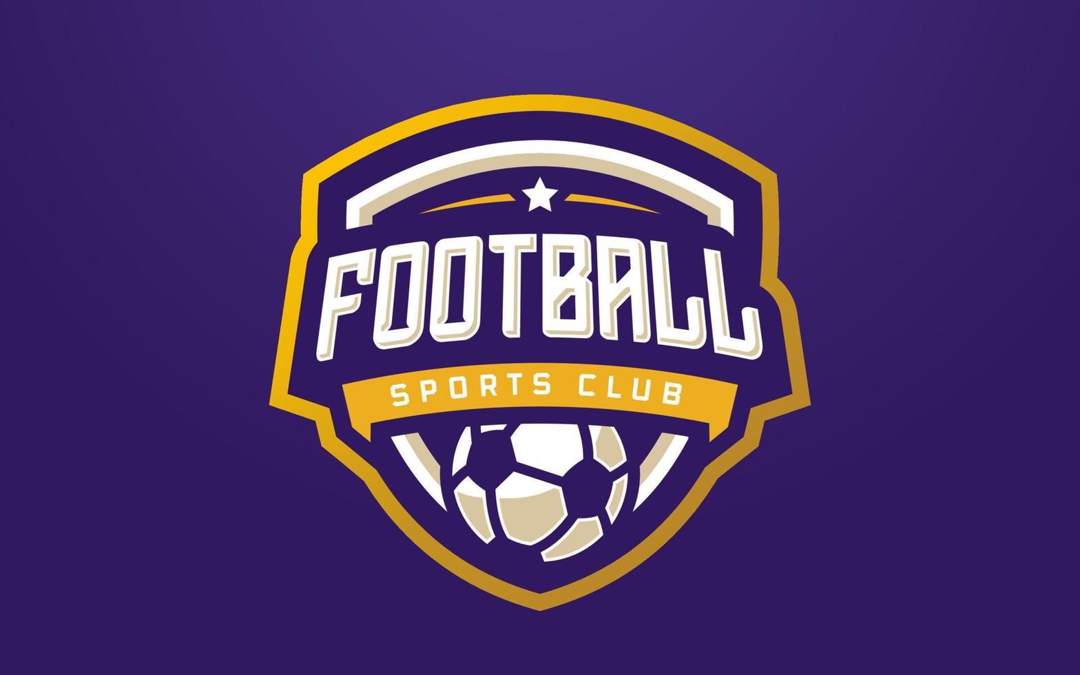 voetbalclub logo sjabloon voor sportteam en toernooi vector
