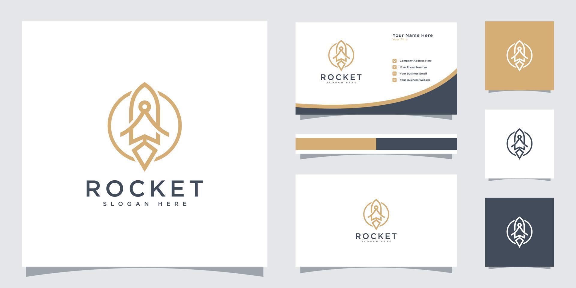 raket lancering logo vector sjabloon