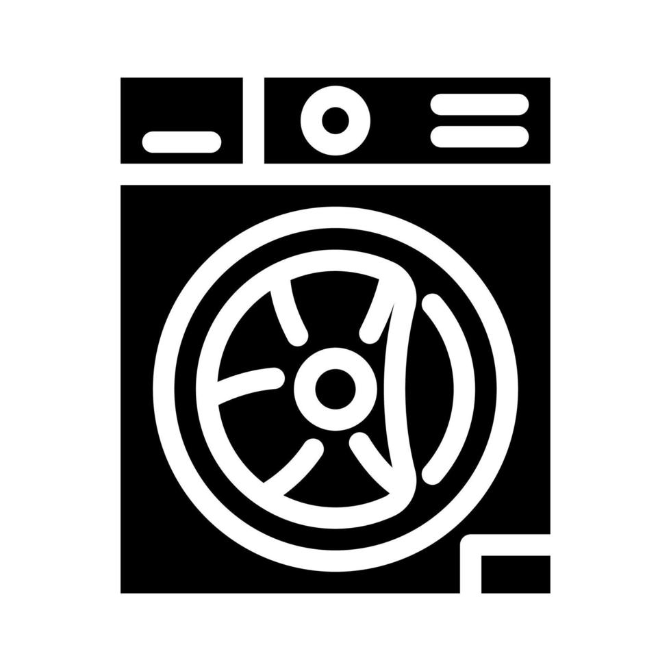 wasmachine machine toestel glyph pictogram vectorillustratie vector