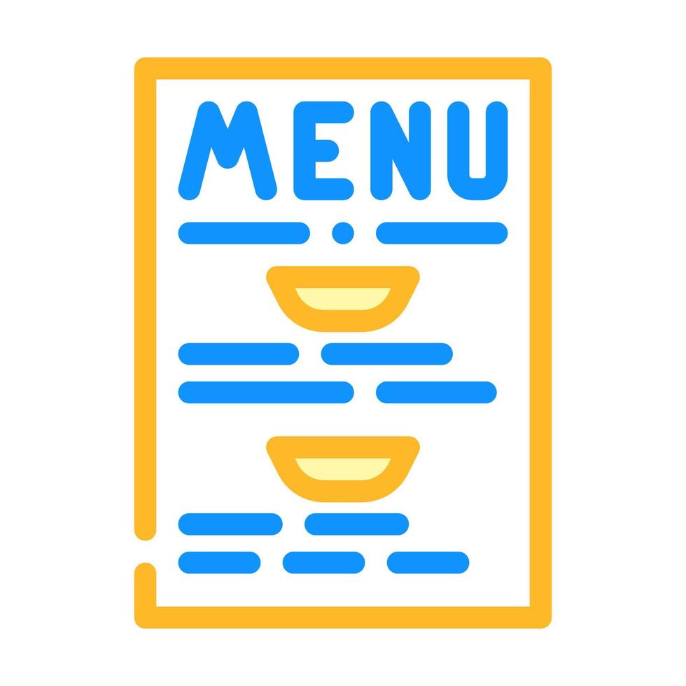 menu buffet kleur pictogram vectorillustratie vector